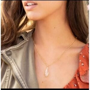 Plunder Design Gold Chain Marquise Pendant Necklace